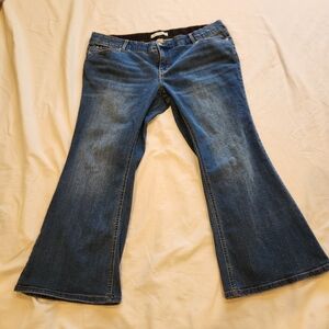 Cato Contour Jeans Size 20W Petite Kick Flare Stretch Denim Y2K Vintage Wash